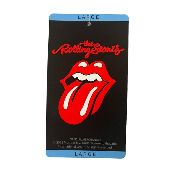 NWT Women's Navy Rolling Stones S/S Band Tee Size Large - Picture 4 of 9